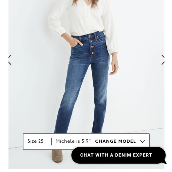 Madewell The Perfect Vintage Jean  Button-Front Edition - Picture 1 of 7